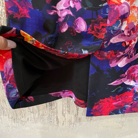 Betsy Johnson•Vibrant Floral•Midi Purple Dress•Size 10 - Picture 11 of 12